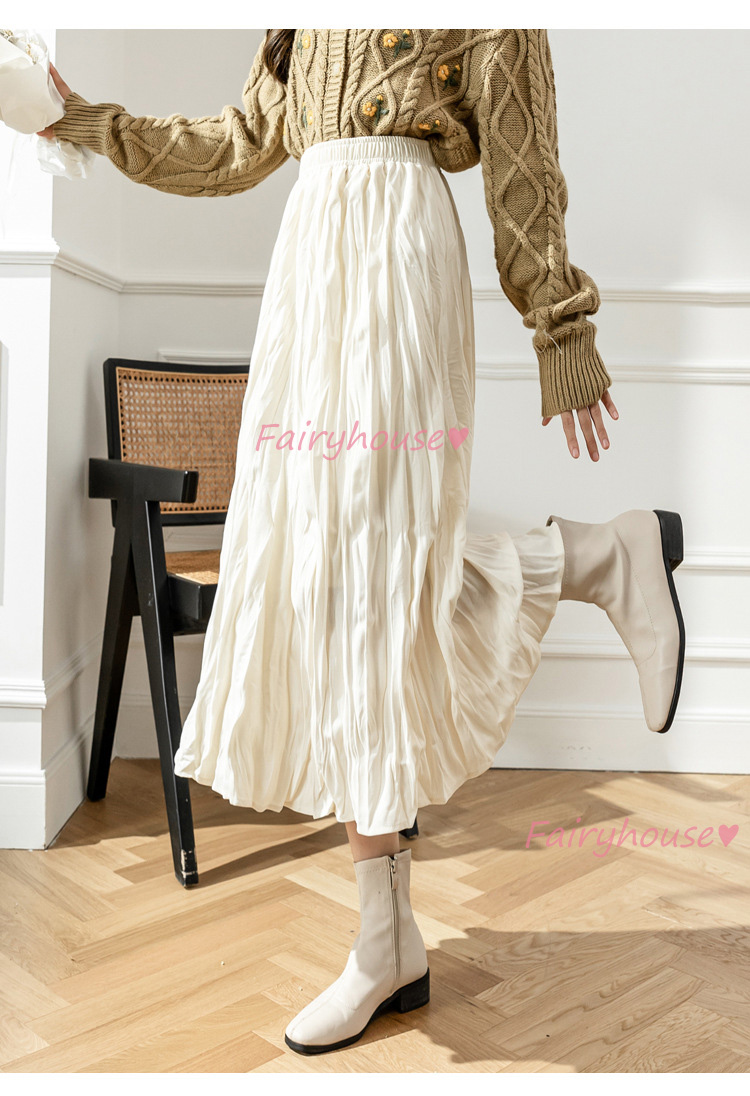 スカート マキシ丈 秋冬 Aラインスカート 黒 プリーツスカート オシャレ 50代 ハイウェストボ大人 レディース ロング丈スカート 40代 通勤OL 体型カバー 