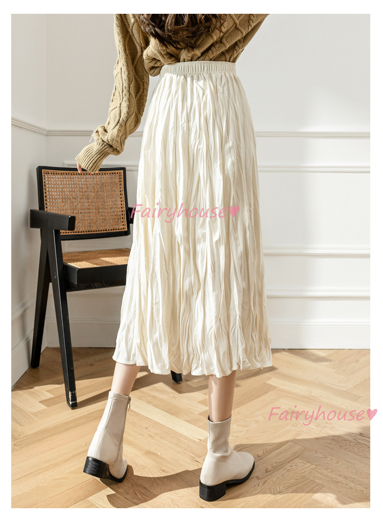 スカート マキシ丈 秋冬 Aラインスカート 黒 プリーツスカート オシャレ 50代 ハイウェストボ大人 レディース ロング丈スカート 40代 通勤OL 体型カバー 