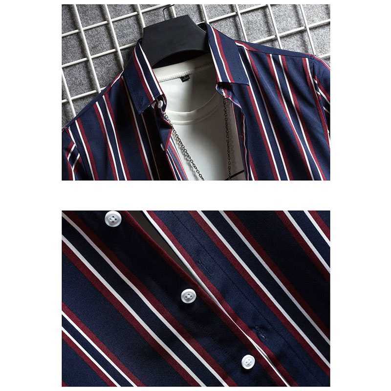 長袖シャツ カジュアルシャツ メンズ 開襟 ストライプ トップス ゆったり かっこいい 着痩せ 紳士服 ボタンダウンシャツ 長袖 オシャレ 春秋 おしゃれ 通勤 