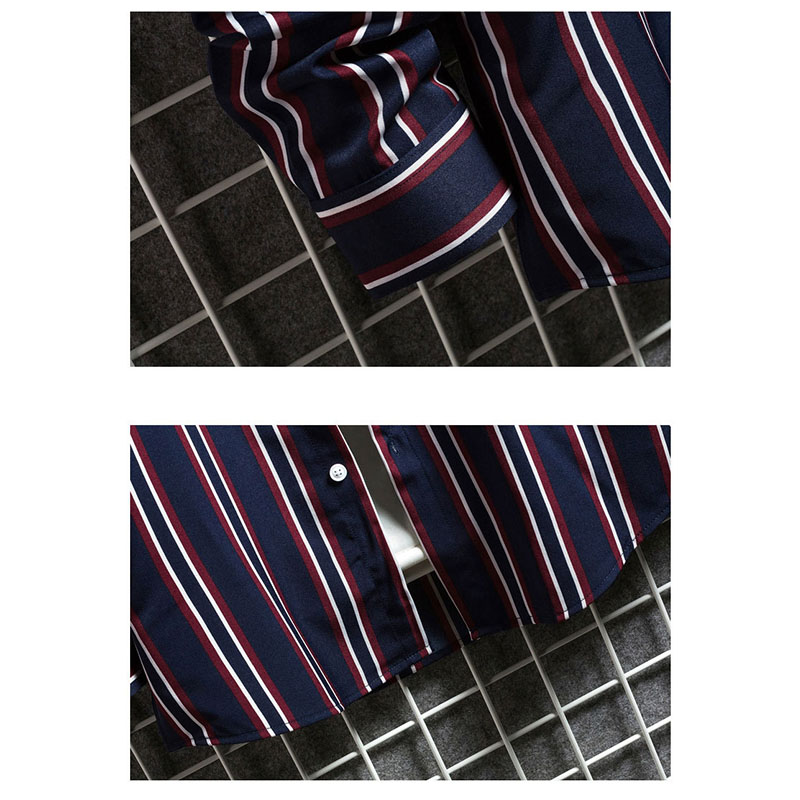 長袖シャツ カジュアルシャツ メンズ 開襟 ストライプ トップス ゆったり かっこいい 着痩せ 紳士服 ボタンダウンシャツ 長袖 オシャレ 春秋 おしゃれ 通勤 
