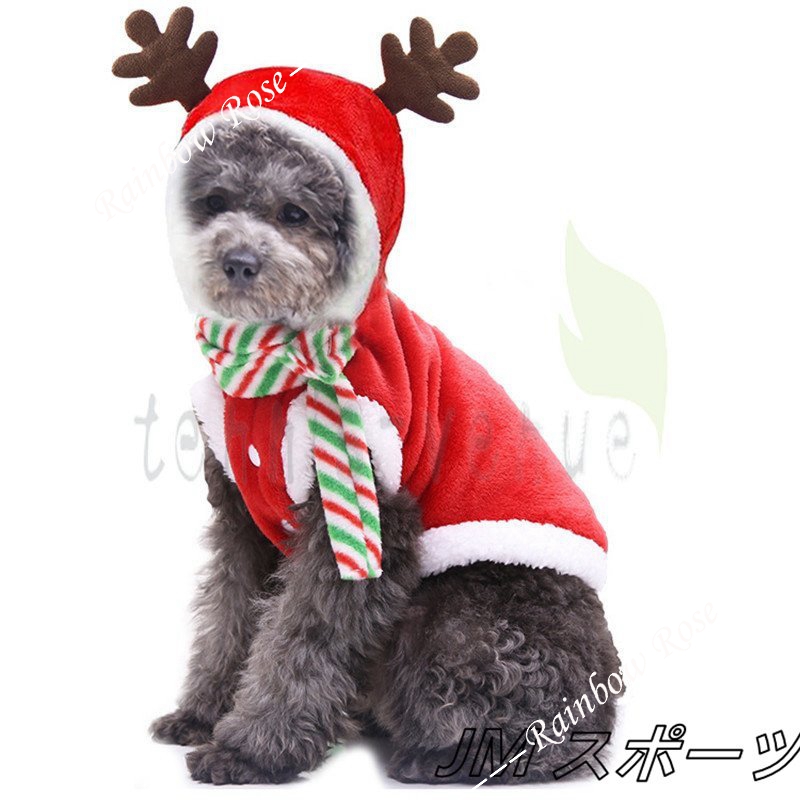 犬服 犬 服 小型犬 中型犬 ベロア XL クリスマスウエア ドッグウエア ドレス サンタ L レッド ワンピース 