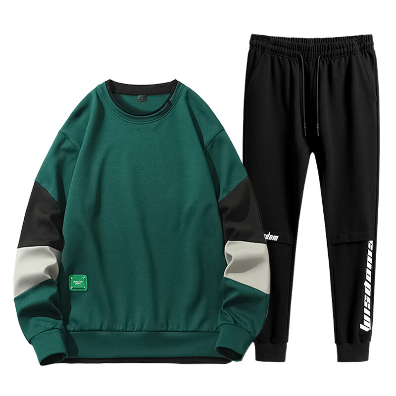 ジャージ スウェットセット 2点セット プルオーバー スウェット パンツ 部屋着 長袖Tシャツ セットアップ ランニング メンズ スポーツ 