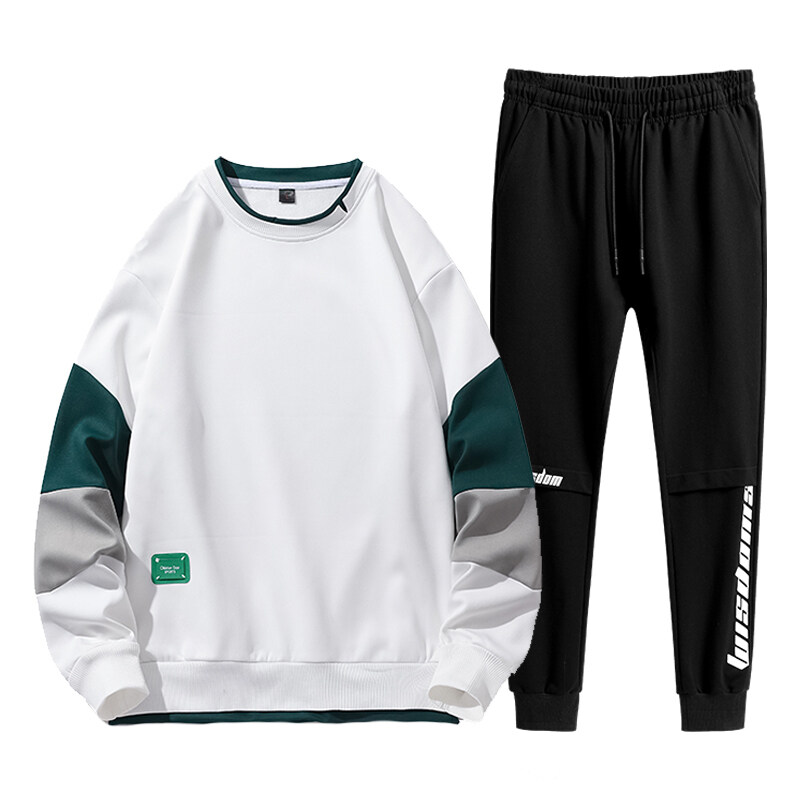 ジャージ スウェットセット 2点セット プルオーバー スウェット パンツ 部屋着 長袖Tシャツ セットアップ ランニング メンズ スポーツ 