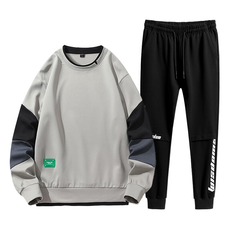 ジャージ スウェットセット 2点セット プルオーバー スウェット パンツ 部屋着 長袖Tシャツ セットアップ ランニング メンズ スポーツ 