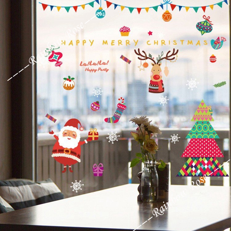 クリスマス ウォールステッカー サンタクロース トナカイ クリスマスツ雪だるま クリスマス装飾 クリスマス雑貨 店舗装飾 