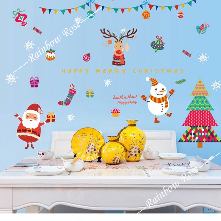 クリスマス ウォールステッカー サンタクロース トナカイ クリスマスツ雪だるま クリスマス装飾 クリスマス雑貨 店舗装飾 