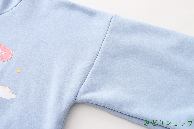 トレーナー 裏起毛 裏ボア 熊くま 雲 長袖 レディース 森ガール 