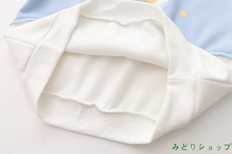 トレーナー 裏起毛 裏ボア 熊くま 雲 長袖 レディース 森ガール 