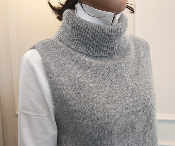 ベスト レディース 秋冬 ハイネック ニットベスト 韓国 着回し きれいめ 冬 ノースリーブ タートルネック レイヤード 秋 シンプル カジュアル 重ね着 