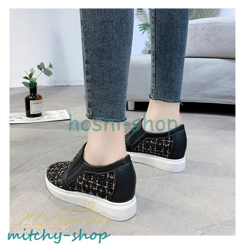 スリッポン レディース スニーカー 靴 歩きやすい 厚底 上品 ローファー 日常感 ローカット フラット厚底スニーカー 履きやすい おしゃれ 