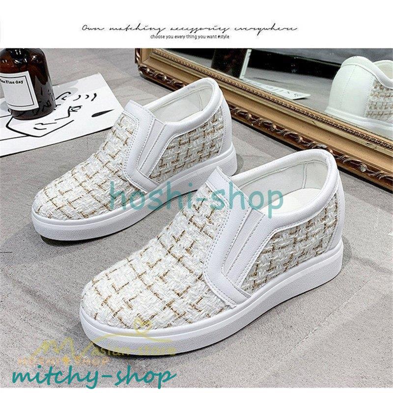 スリッポン レディース スニーカー 靴 歩きやすい 厚底 上品 ローファー 日常感 ローカット フラット厚底スニーカー 履きやすい おしゃれ 