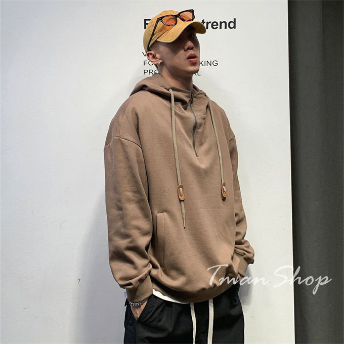 メンズ 長袖 無地 トップス プルオーバー フード付き アウトドア カジュアル スポーツ ビッグシルエット 着痩せ 大きいサイズ 春秋 メンズファッション 