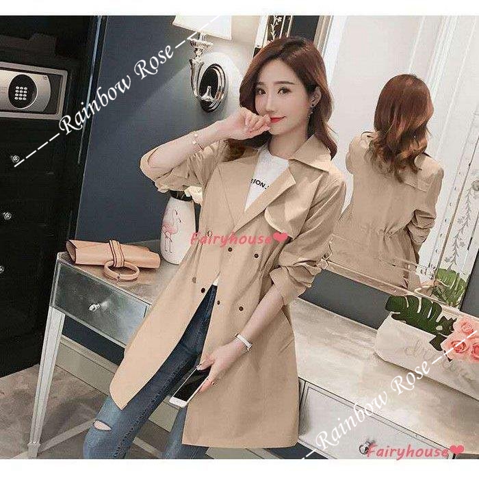トレンチコート レディース 40代 ミディアム丈ジャケット 春コート ゆったりアウター 秋服 カジュアル韓国風 30代50代 オシャレ大きいサイズ 