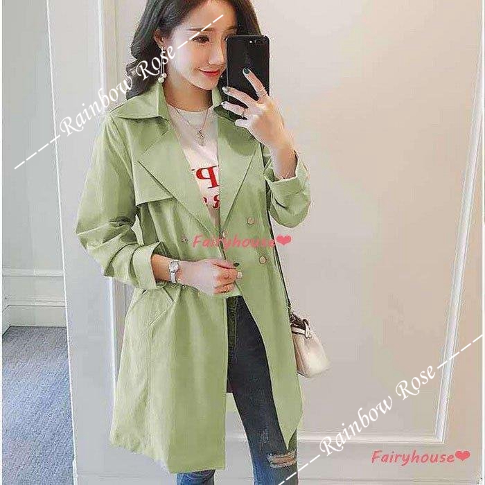 トレンチコート レディース 40代 ミディアム丈ジャケット 春コート ゆったりアウター 秋服 カジュアル韓国風 30代50代 オシャレ大きいサイズ 