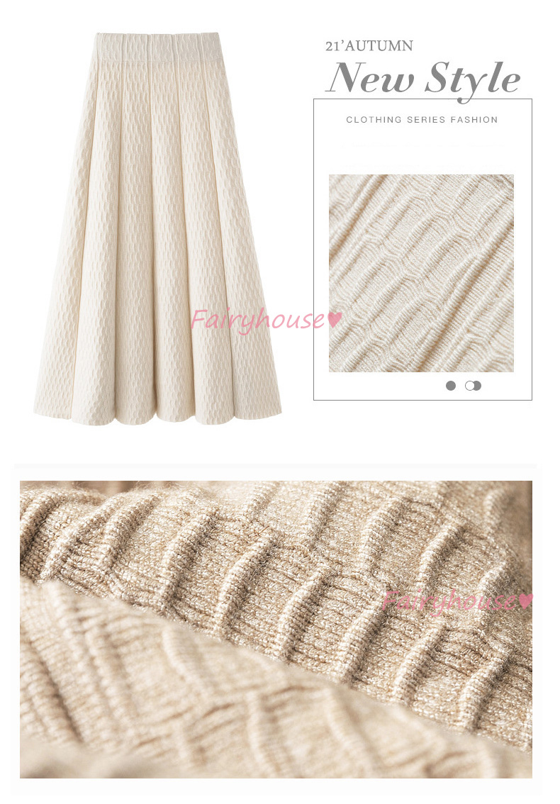 ニットスカート マキシ丈 秋冬 Aラインスカート 黒ニット フレアスカート セーター 40代 オシャレ50代 ロング丈スカート レディース ハイウェストボ大人 