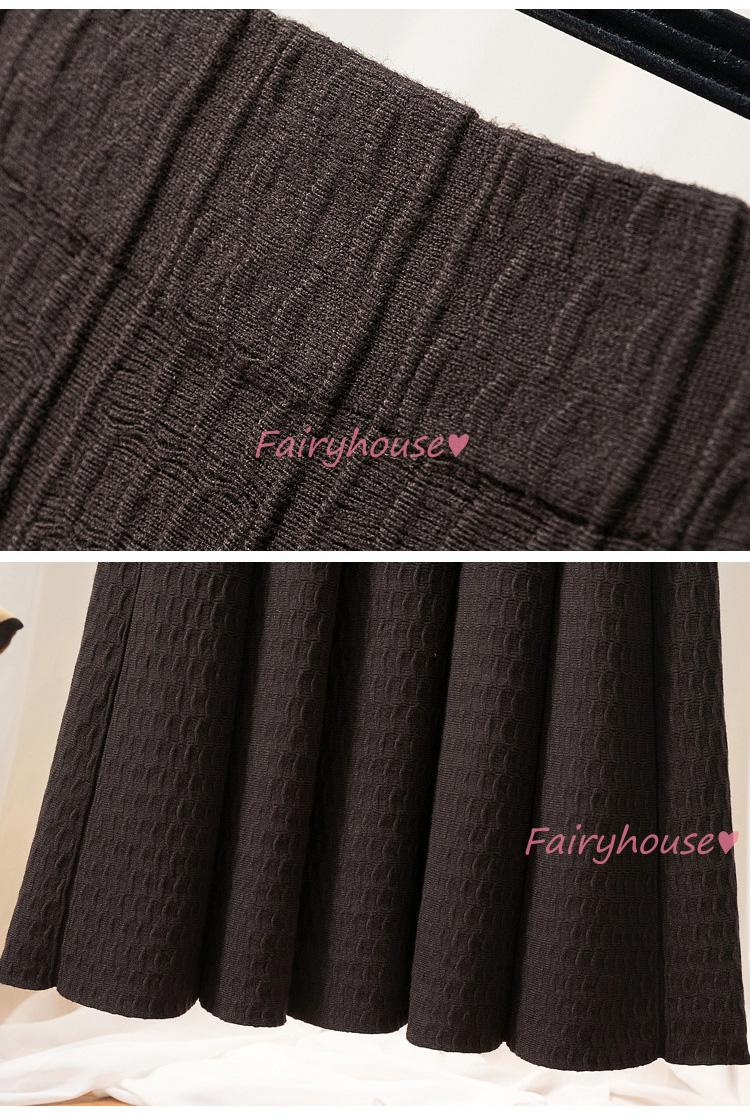 ニットスカート マキシ丈 秋冬 Aラインスカート 黒ニット フレアスカート セーター 40代 オシャレ50代 ロング丈スカート レディース ハイウェストボ大人 