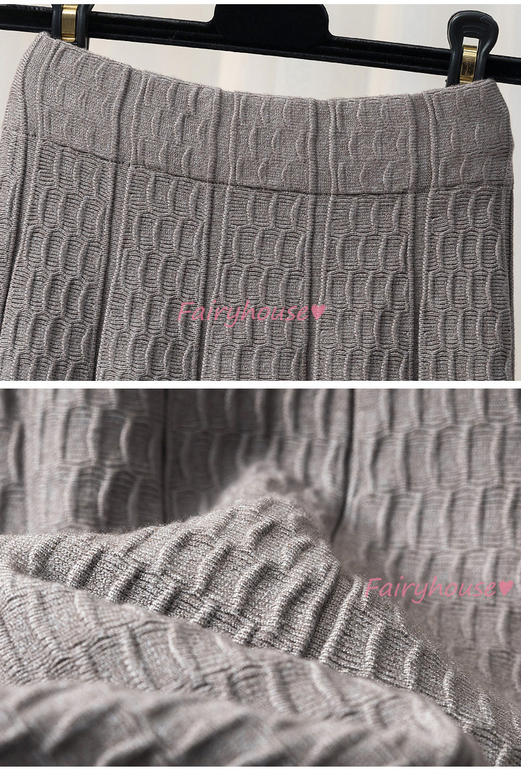 ニットスカート マキシ丈 秋冬 Aラインスカート 黒ニット フレアスカート セーター 40代 オシャレ50代 ロング丈スカート レディース ハイウェストボ大人 