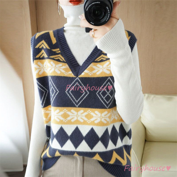 ニットベスト ベスト レディース 秋 冬 40代 重ね着 ニット 秋 タンク タンクトップ ドルマンスリーブ ベストノースリーブ トップス Vネック コーデ 