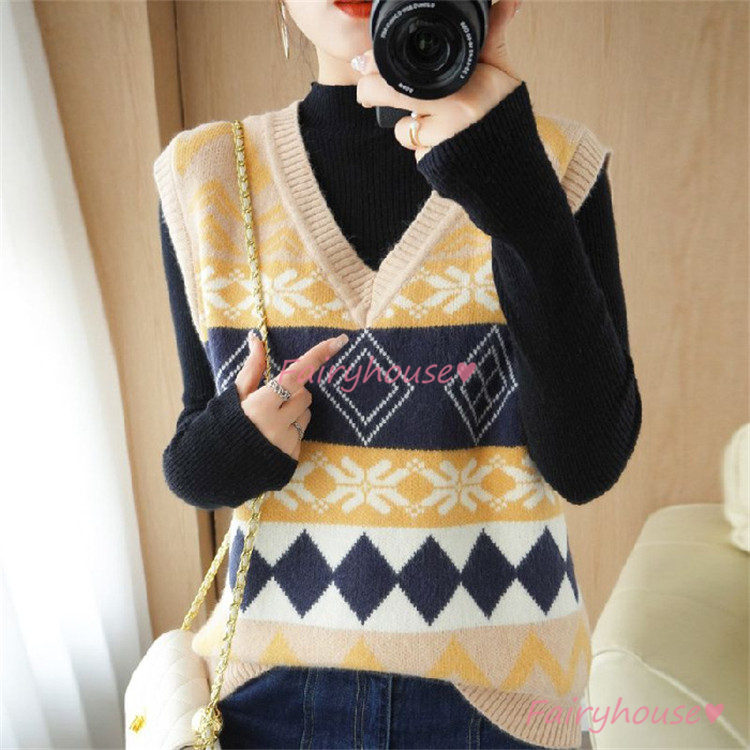 ニットベスト ベスト レディース 秋 冬 40代 重ね着 ニット 秋 タンク タンクトップ ドルマンスリーブ ベストノースリーブ トップス Vネック コーデ 