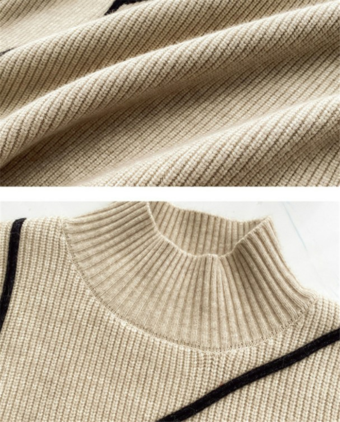 ニットセーター レディース 秋冬 40代 長袖トップス 無地 ハイネック カジュアル セーター ニットインナー ゆったり オシャレ プルオーバー 可愛い ボタン 大人 