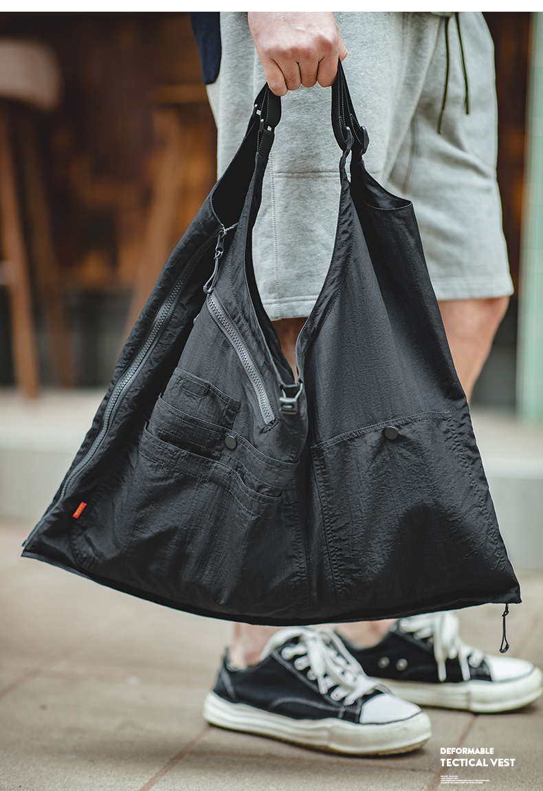 2WAY マルチポケットベスト ショルダーバッグ 着るバッグ ベストバッグ 登山 タックルベスト 軽量 ナイロン 釣り 作業着 ワークベスト 