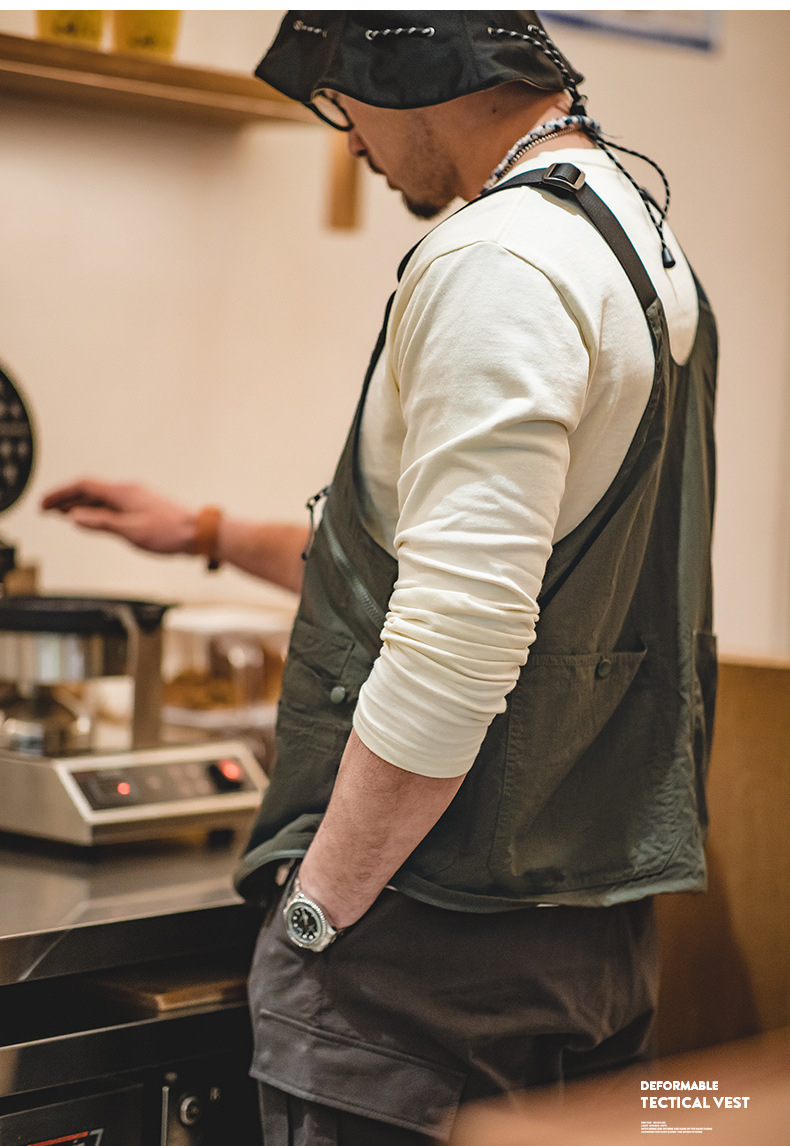 2WAY マルチポケットベスト ショルダーバッグ 着るバッグ ベストバッグ 登山 タックルベスト 軽量 ナイロン 釣り 作業着 ワークベスト 