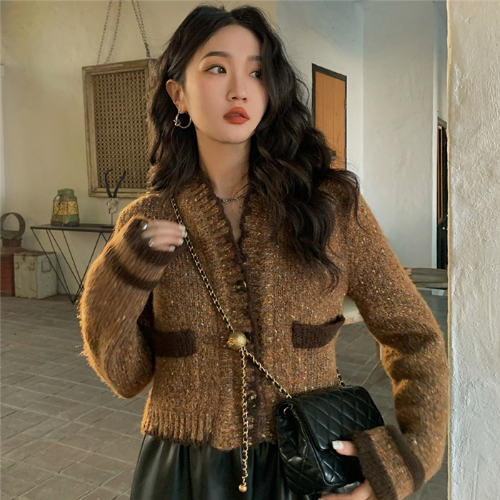 ニットセーターレディース きれいめ 長袖 ニットソー 大人 カジュアル ボタン Vネック おしゃれ セーター 着やせ ニットリブニットトップス前開き 