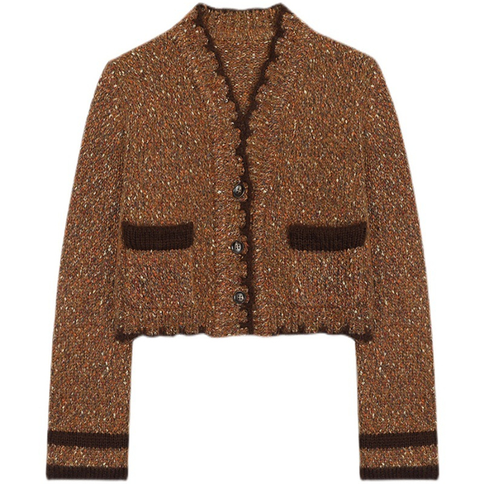 ニットセーターレディース きれいめ 長袖 ニットソー 大人 カジュアル ボタン Vネック おしゃれ セーター 着やせ ニットリブニットトップス前開き 