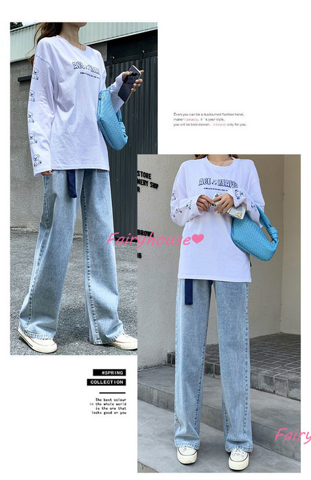 ジーンズ レディース デニムパンツ ストレート ジーパン ワイドパンツ ロングデニムワイドパンツ ハイウエスト 春夏 ゆったり着痩せ ズボン 秋冬 オシャレ30代 