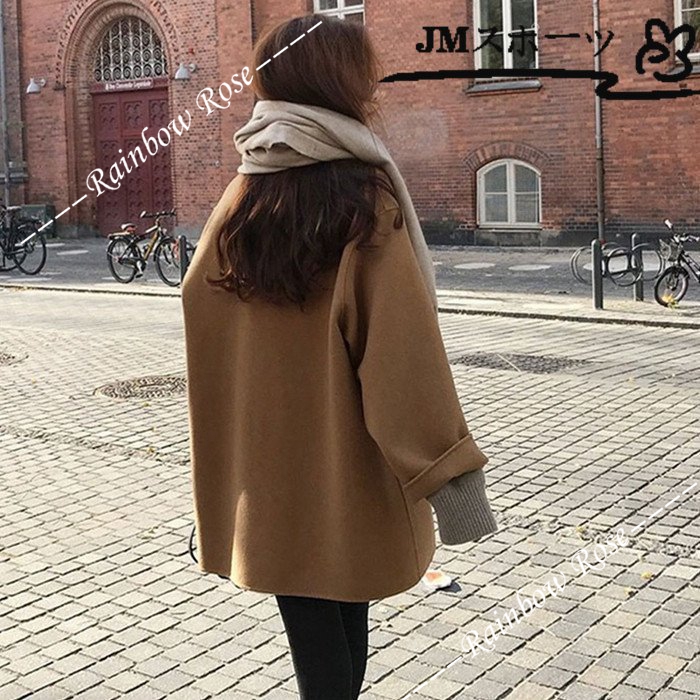 チェスターコートロング丈コート冬レディースジャケットアウタートップスオーバーサイズスリット長袖あったか厚手可愛いお洒落  