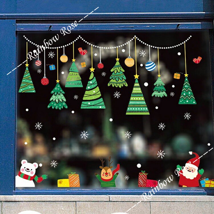クリスマス ウォールステッカー オーナメント 店舗ディスプレイ クリスマスツサンタクロース  