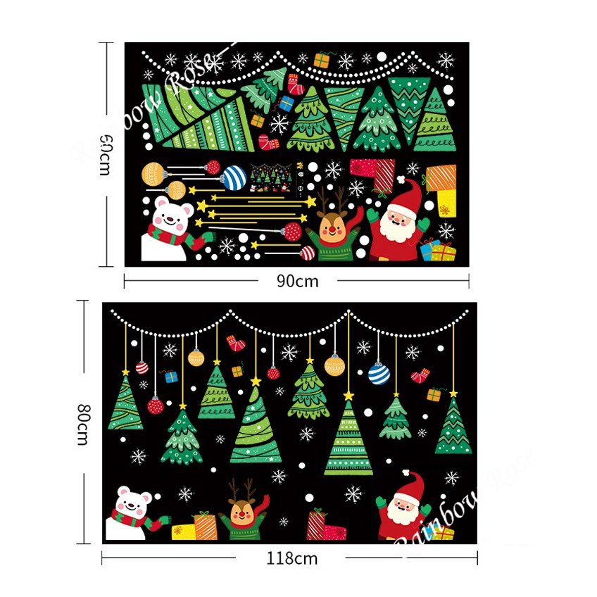 クリスマス ウォールステッカー オーナメント 店舗ディスプレイ クリスマスツサンタクロース  