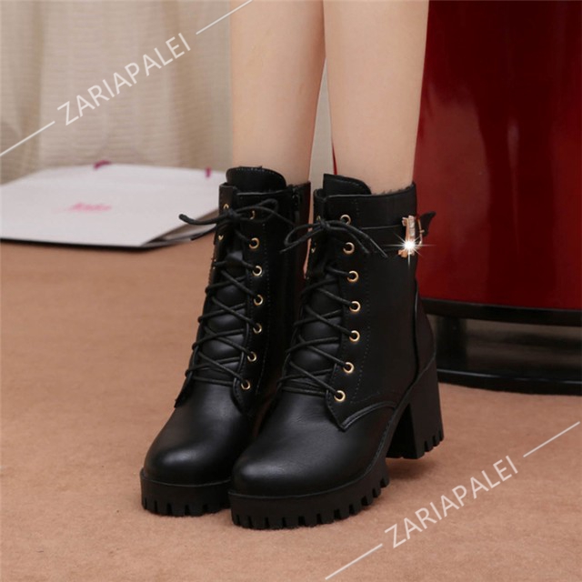 7CMUP ショートブーツ レディース ブーツ ショート 厚底 レトロ フェイクレザー ブーティ ソマリ レディースシュー ジッパー 