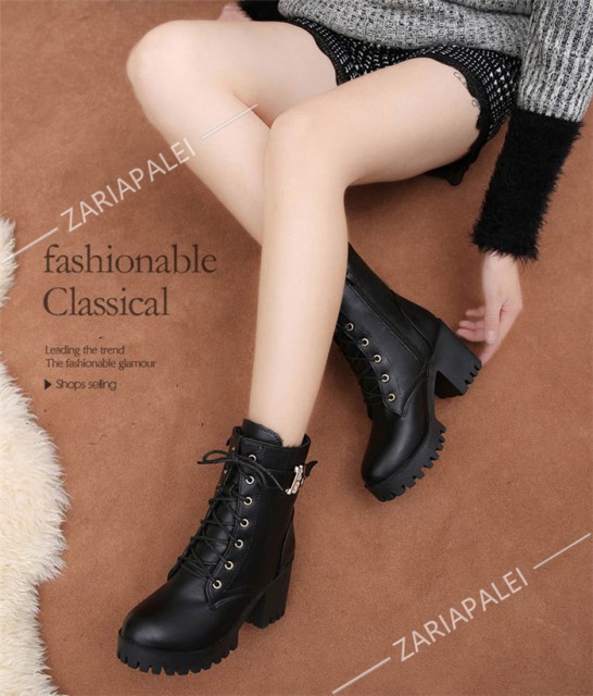 7CMUP ショートブーツ レディース ブーツ ショート 厚底 レトロ フェイクレザー ブーティ ソマリ レディースシュー ジッパー 