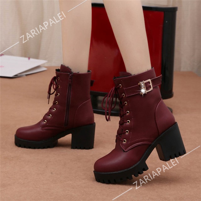 7CMUP ショートブーツ レディース ブーツ ショート 厚底 レトロ フェイクレザー ブーティ ソマリ レディースシュー ジッパー 