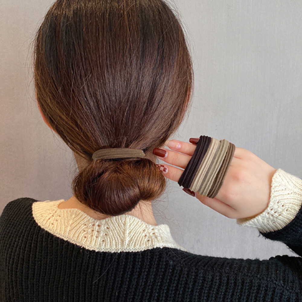 ヘアゴム8本セット 無地 リングヘアゴム  