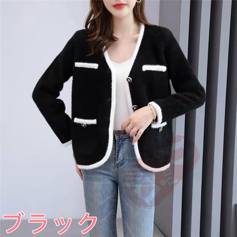 ジャケット レディース 40代 長袖ノーカラージャケット ショット丈ツイードコートアウター 秋服 通勤OL 結婚式 入学式 送料無料 七五三 卒業式 オフィス 韓国風 