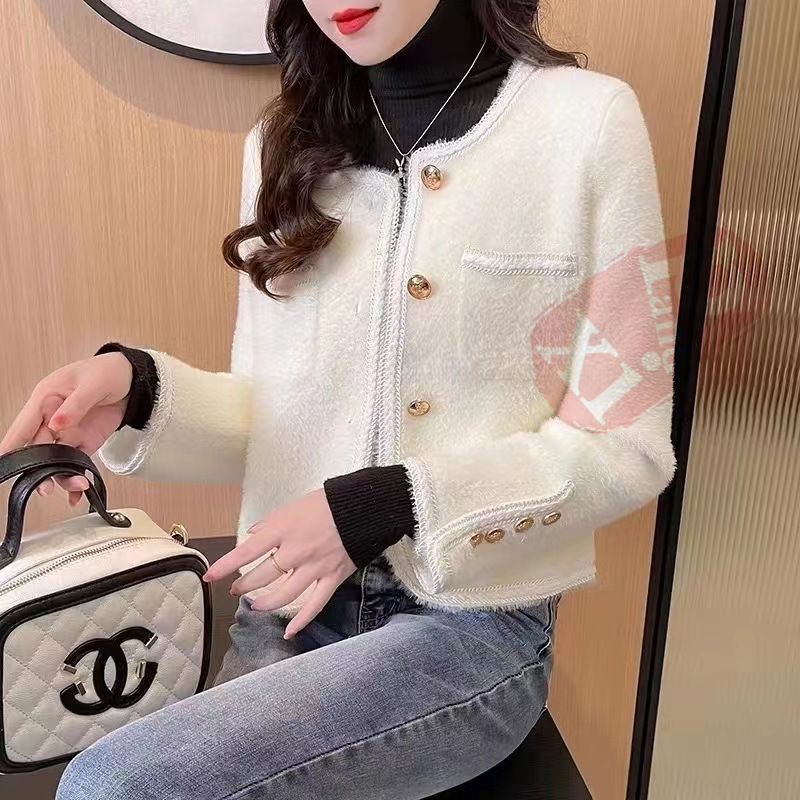 ジャケット レディース 40代 長袖ノーカラージャケット ショット丈ツイードコートアウター 秋服 結婚式 卒業式 送料無料 通勤OL 韓国風 入学式 オフィス 七五三 