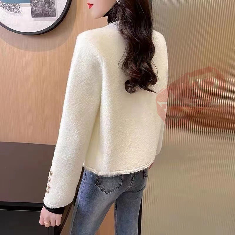 ジャケット レディース 40代 長袖ノーカラージャケット ショット丈ツイードコートアウター 秋服 結婚式 卒業式 送料無料 通勤OL 韓国風 入学式 オフィス 七五三 