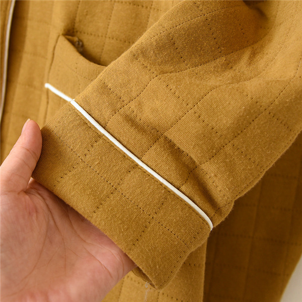 メンズ レディース パジャマ キルトパジャマ 中綿 前開き セットアップ 秋冬 長袖長ズボン 部屋着 寝間着 保温 ルームウェア 上下セット 襟付き 