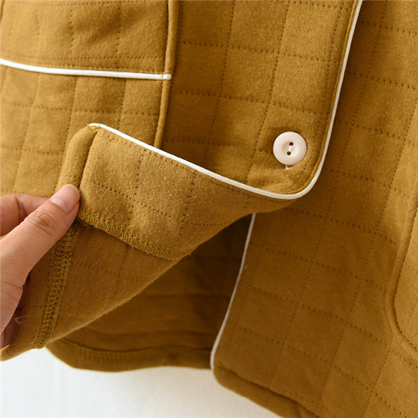 メンズ レディース パジャマ キルトパジャマ 中綿 前開き セットアップ 秋冬 長袖長ズボン 部屋着 寝間着 保温 ルームウェア 上下セット 襟付き 