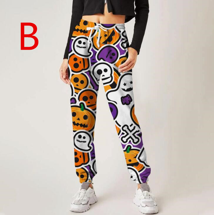ハロウィンヨガパンツ ヒップアップ トレーニング フィットネス エアロビクス ズボン エアロビクスウェア ズボン ダンス衣装 美脚 ランニングウェア 