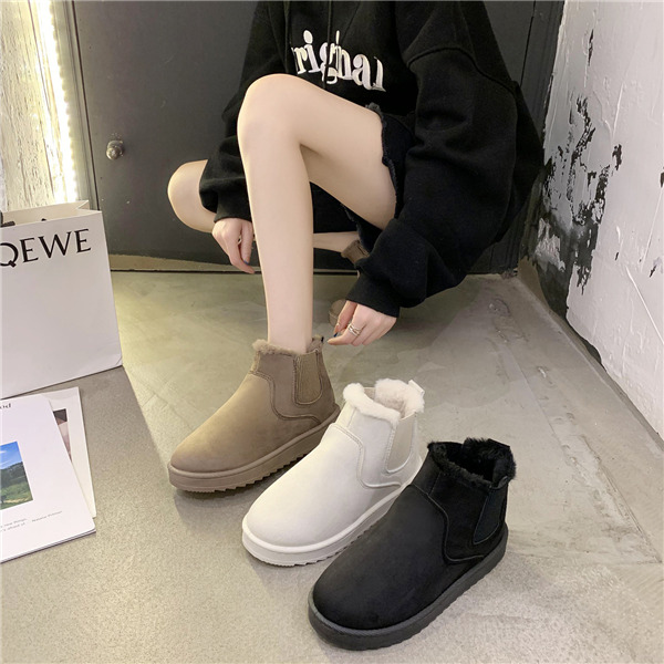 ムートンブーツ ブーツ モカシン 冬靴 レディース 裏起毛 ショート丈 暖かい もこもこ スエード ファー 防寒 スノーブーツ 痛くない 