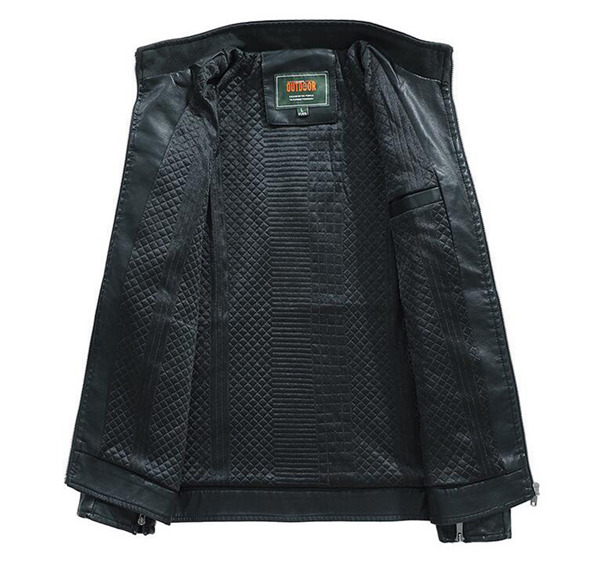 ライダースジャケット メンズ レザージャケット バイク用 革ジャン 立ち襟 保温 裏ボア 暖かいコート ジップアップ 無地 秋冬服 あたたっか 