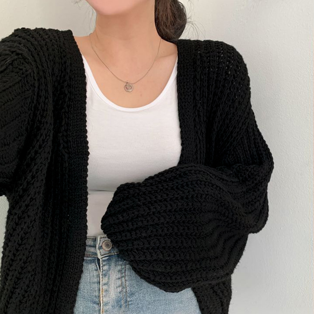 ニットカーディガン レディース ボレロ風  