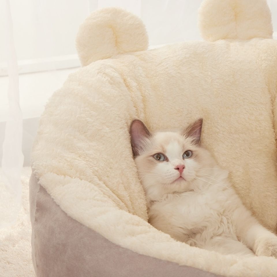 猫ベッド 犬ベッド クッション 猫用 あったか ペットベット 犬ベット ふわふわ 寝具 うさぎ耳 かわいい おしゃれ ペットベッド 暖かい 冬 布団 キャットハウス 