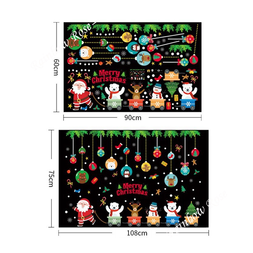 クリスマスウォールステッカー サンタクロース 貼って剥がせる 店舗ディスプレイ クリスマス装飾  