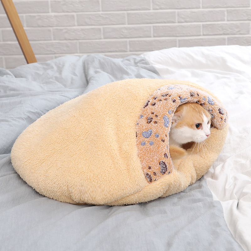猫 ベッド ドーム型 猫ハウス ペット用寝袋 保温防寒 ペットハウス ぐっすり あったか もこもこ ふわふわ 洗える 小型犬 ペットベッド キャットハウス 犬ベッド 