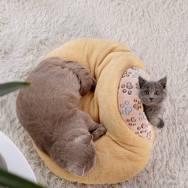 猫 ベッド ドーム型 猫ハウス ペット用寝袋 保温防寒 ペットハウス ぐっすり あったか もこもこ ふわふわ 洗える 小型犬 ペットベッド キャットハウス 犬ベッド 