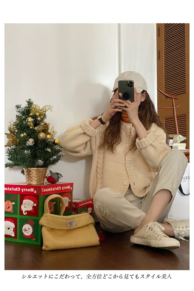 送料無料 厚手 ニットカーディガン レディース カーデ ボタンカーディガン レトロ 春 ニット 秋 前開き ケーブル編み ショートカーディガン 厚手ニット 